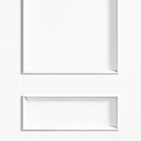 White Toledo interior door with three rectangular inset panels, modern design