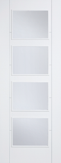 White Vancouver Glazed 4L Clear - White - 1981 x 610 (24") x 35mm