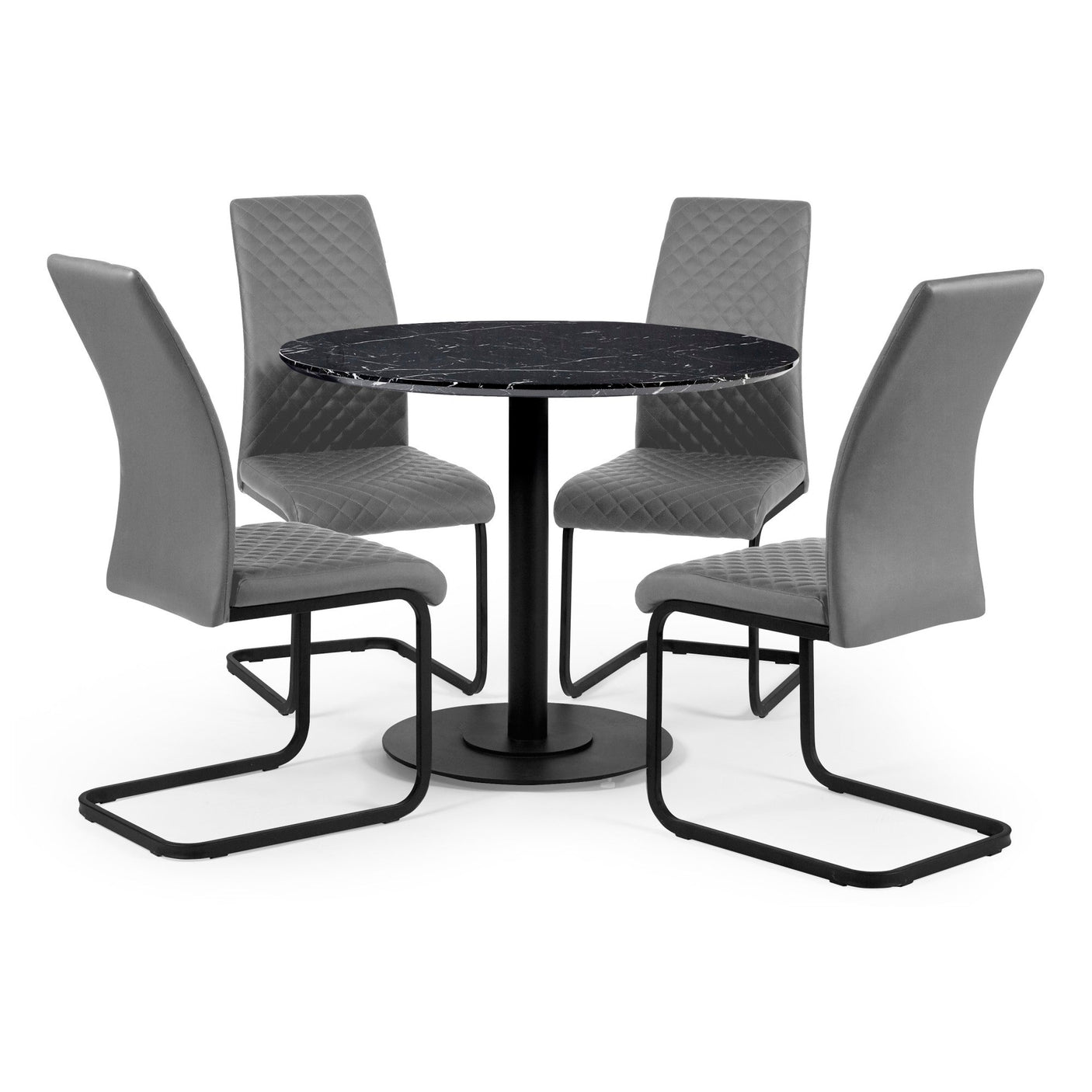 Xavier Dining Chair (Set of 4) - Grey - XAV101