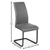 Xavier Dining Chair (Set of 4) - Grey - XAV101