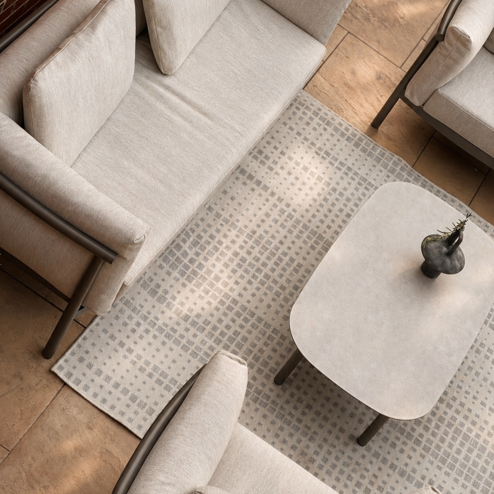 Image of ZOYA 4-Seater Lounging Set with Coffee Table