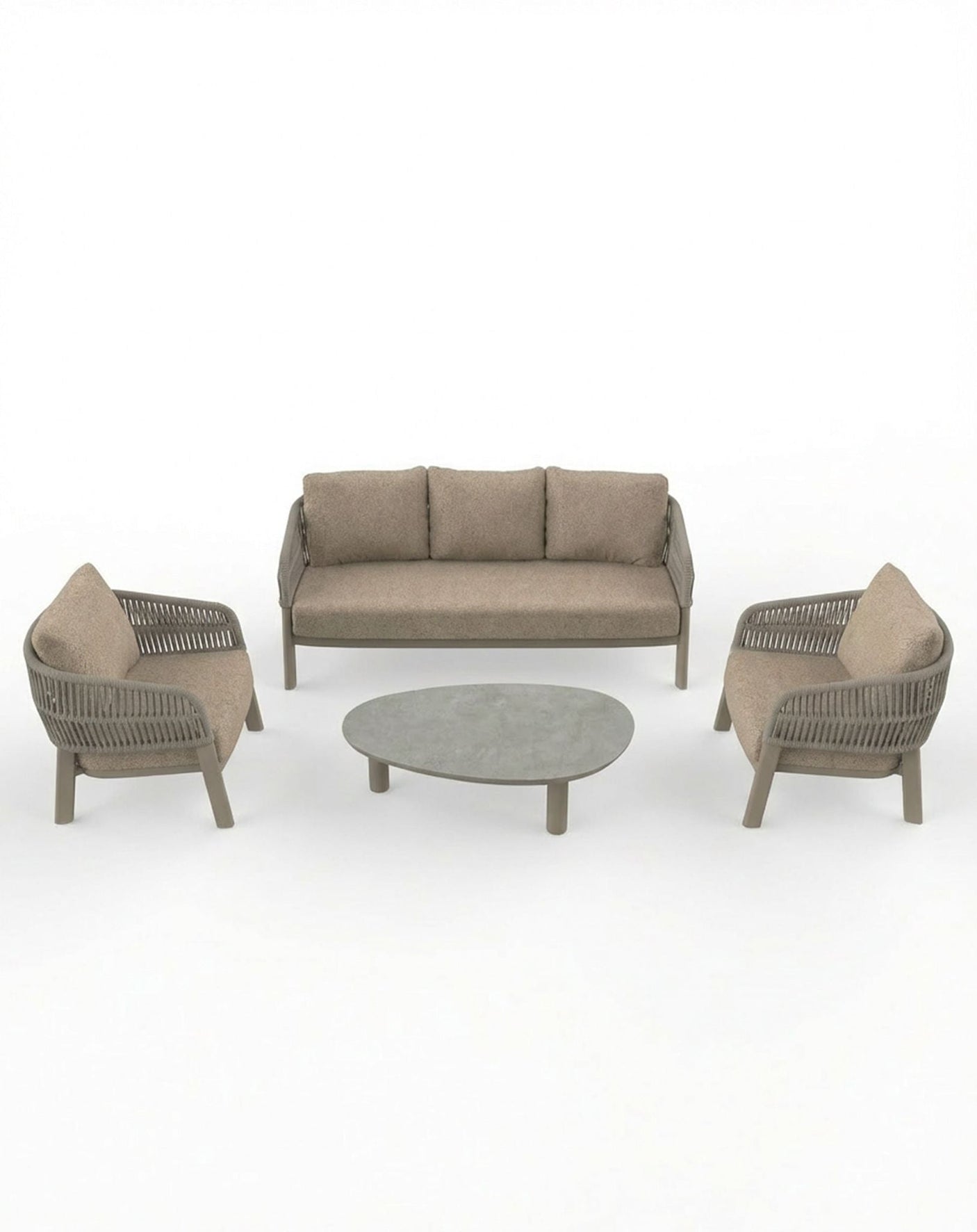 Image of ZURO 5-Seater Lounging Set with Coffee Table