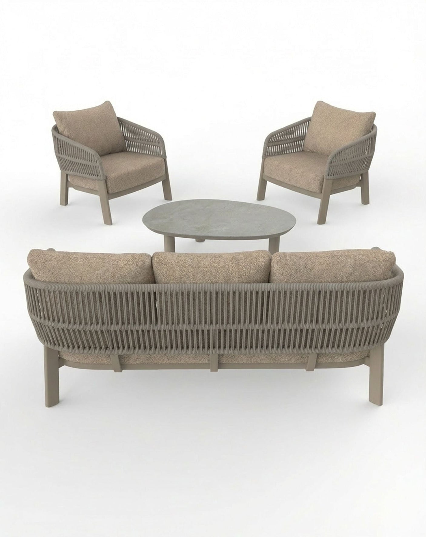 Image of ZURO 5-Seater Lounging Set with Coffee Table