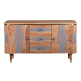 Wilton sideboard made from solid acacia wood with grey finish