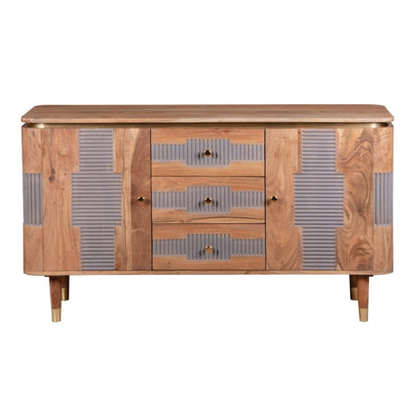 Wilton sideboard made from solid acacia wood with grey finish