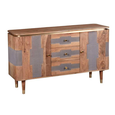 Wilton Acacia Wood 2 Doors 3 Drawers Sideboard - View 2