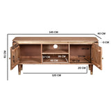 Stylish Wilton Acacia Wood TV unit in natural and grey finish