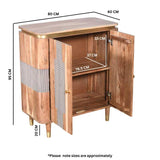 Wilton Acacia Wood 2 Doors Sideboard - View 4