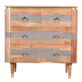 Stylish Wilton 4 Drawer Chest made of natural acacia wood
