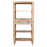 Wilton Acacia Wood 2 Drawers Open Bookcase - View 2