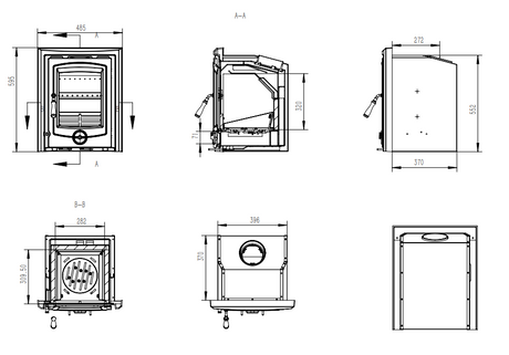 Achill 7kW Multi Fuel (Eco) - Technical Drawing