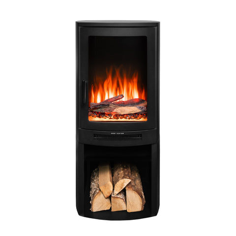 Ezee Glow Arc Electric Stove With Log Store