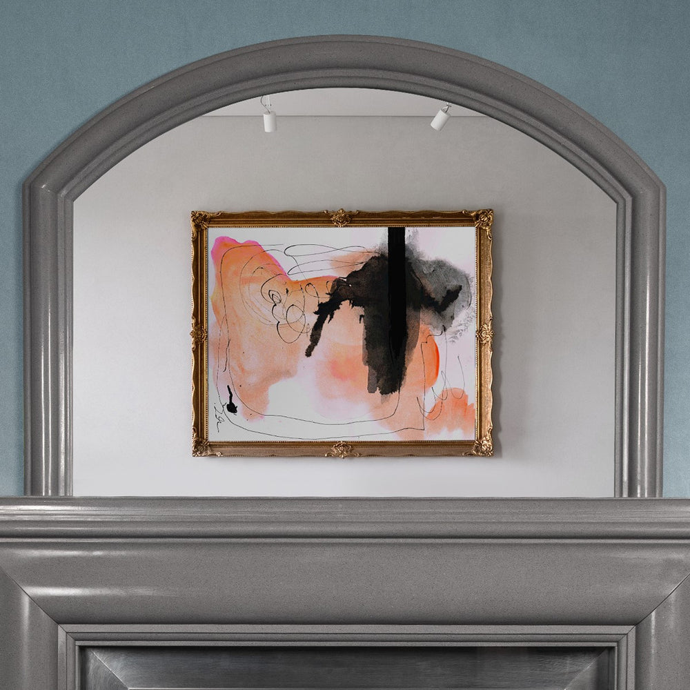 Arch Overmantle In Luna Grey Polished