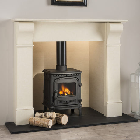 54" Ariel Corbel Ivory Pearl Surround