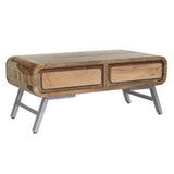 Aspen Coffee Table with 2 drawers, crafted from solid hardwood and reclaimed metal