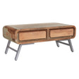 Aspen Coffee Table with 2 drawers, crafted from solid hardwood and reclaimed metal