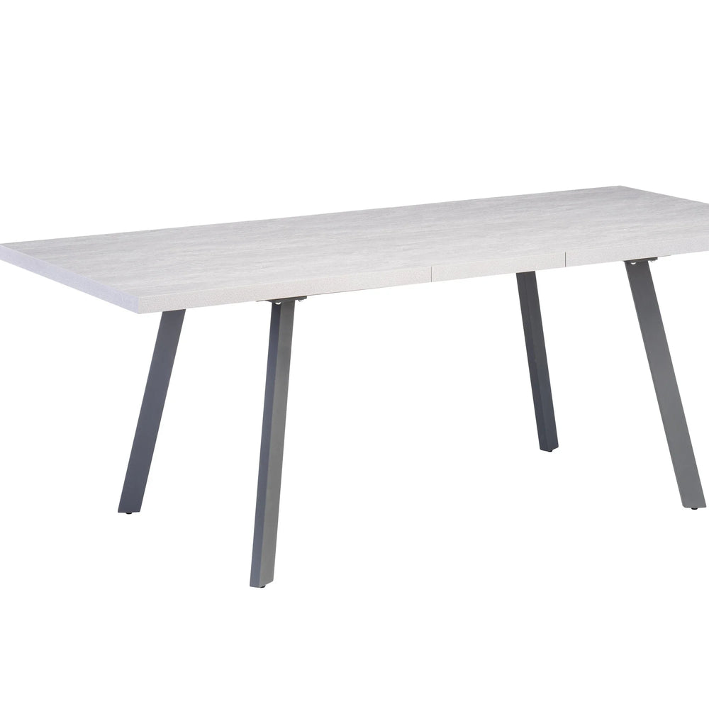 Modern Extending Dining Table - Grey Legs, 1.6m to 2m Length