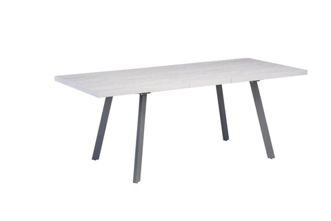Modern Extending Dining Table - Grey Legs, 1.6m to 2m Length