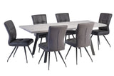 Modern Extending Dining Table - Grey Legs, 1.6m to 2m Length