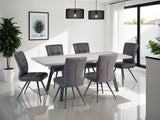 Modern Extending Dining Table - Grey Legs, 1.6m to 2m Length