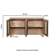 Austin Solid Wooden Extra Large Sideboard - View 5