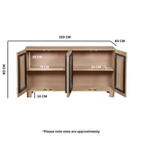 Austin solid wooden extra large sideboard made from mango wood