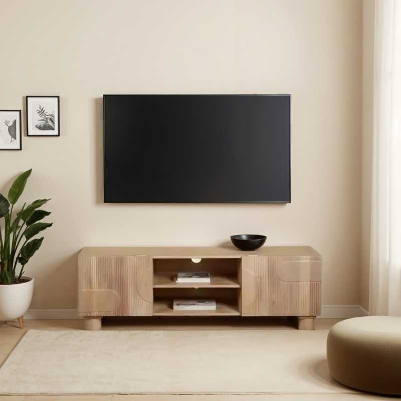 Austin Solid Wood Tv Cabinet
