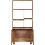 Austin Solid Wood Bookcase in mango wood with fluted pattern