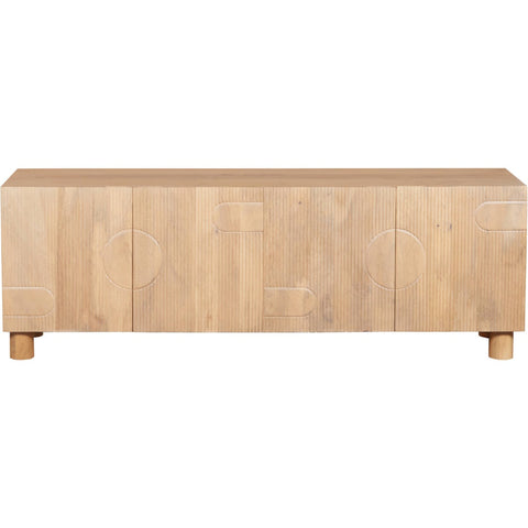 Austin solid wood large low board TV cabinet in a stylish living room