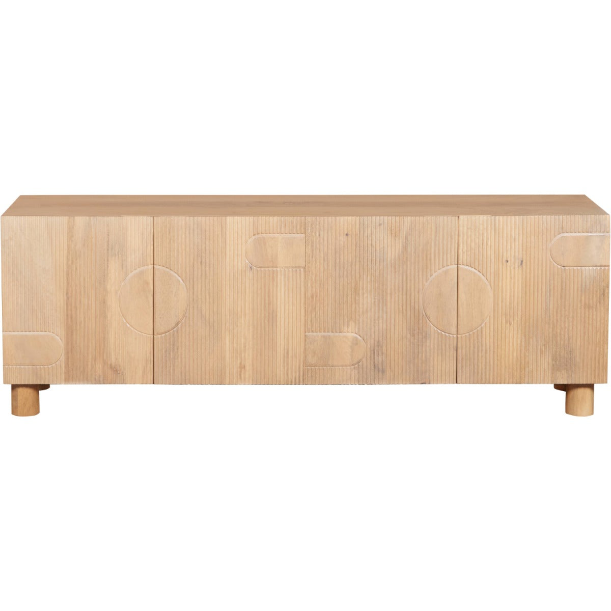 Austin solid wood large low board TV cabinet in a stylish living room