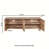 Austin Solid Wood Large Low Board Tv Cabinet