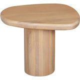 Austin solid wood side table with fluted design in a modern living room