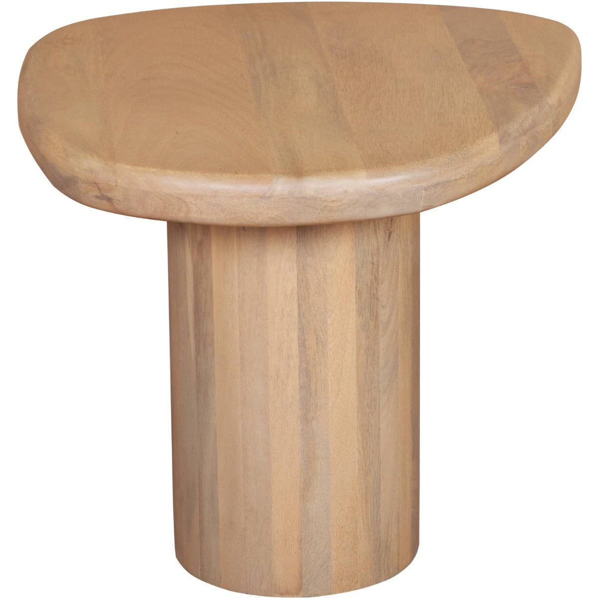 Austin solid wood side table with fluted design in a modern living room