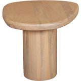 Austin solid wood side table with fluted design in a modern living room