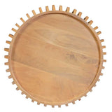 Indus Solid Wood Small Round Low Coffee Table - View 3