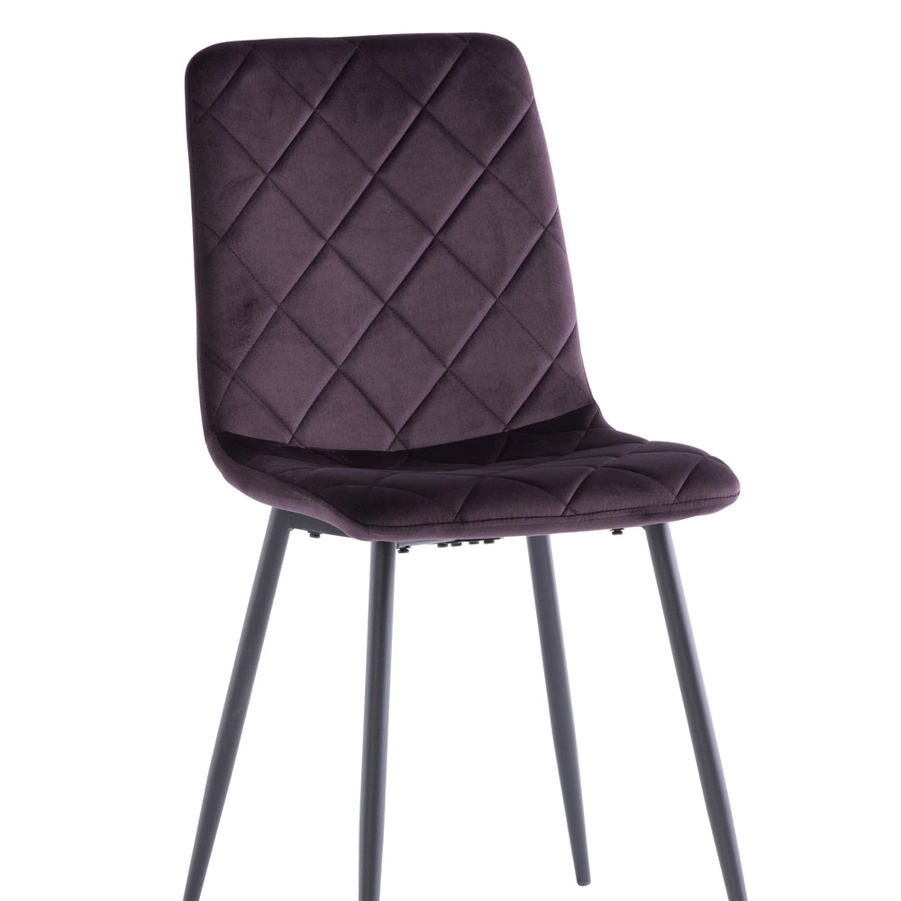 Elegant Aubergine Velvet Dining Chair for Stylish Interiors