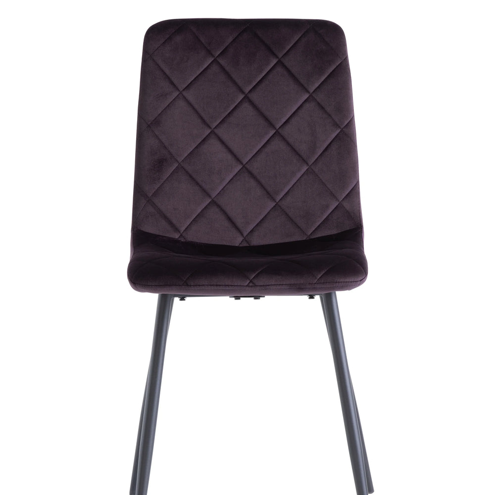 Elegant Aubergine Velvet Dining Chair for Stylish Interiors