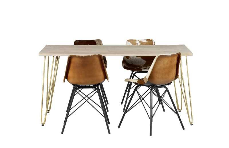 Light Gold Dining Table - View 3