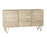 Light Gold Extra Large Sideboard 3 Drawers and 2 Doors - View 2