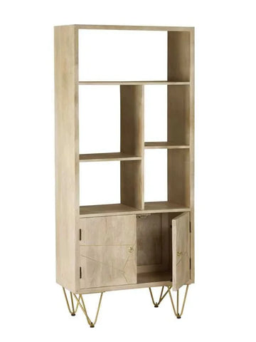 Light Gold Large Bookcase 2 Door - View 3