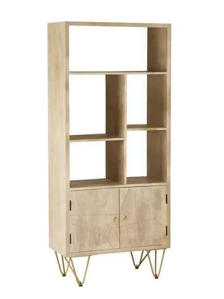 Light Gold Large Bookcase 2 Door - View 2
