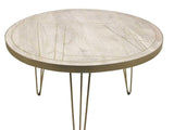 Light Gold Round Dining Table - View 3