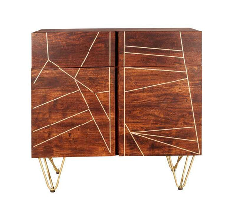 Dark Gold 2 Door Medium Sideboard - View 3