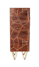 Dark Gold Tall Chest of Drawers - View 3