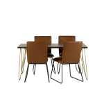 Dark Gold Dining Table - View 5