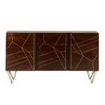 Dark Gold Extra Large Sideboard 3 Drawers and 2 Doors - View 4