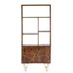 Dark Gold Large Bookcase 2 Door - View 4