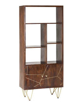 Dark Gold Large Bookcase 2 Door - View 3