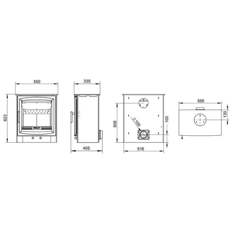 Burnbright 6.7kW Multi fuel (Eco) -  - 105-453453