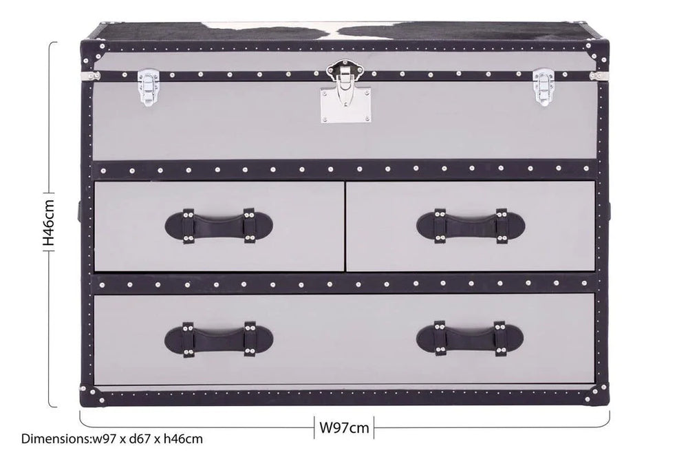 Monochrome Cowhide Coffee Table